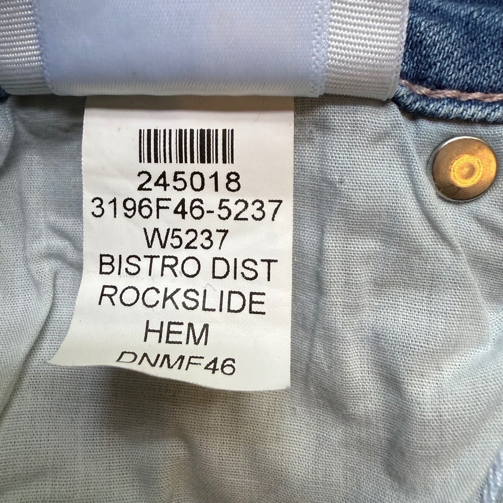 PAIGE Hoxton Crop Jeans 26 Rockslide High Rise Raw Hem Blue Skinny 3196F46-5237‎ - Picture 6 of 10